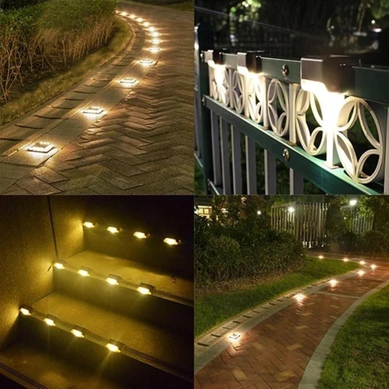 ✨ Koop 2 Sets, Krijg 1 Set Gratis – Solar Tuin- en Terrasverlichting, 12 Lampjes, Warm Wit LED, IP44