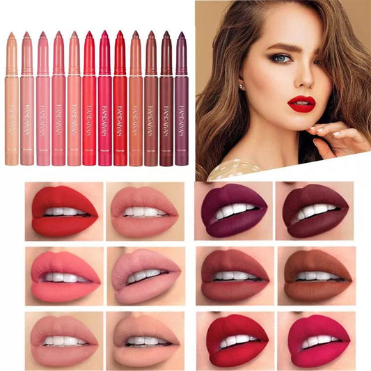 💋Roterende slijpbare matte lippenstiftpotloden