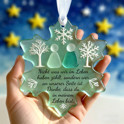 🌊Sneeuwvlokvormige zeeglas vriendschapsdecoratie ❄✨ Gevormd door de natuur & handgemaakt!