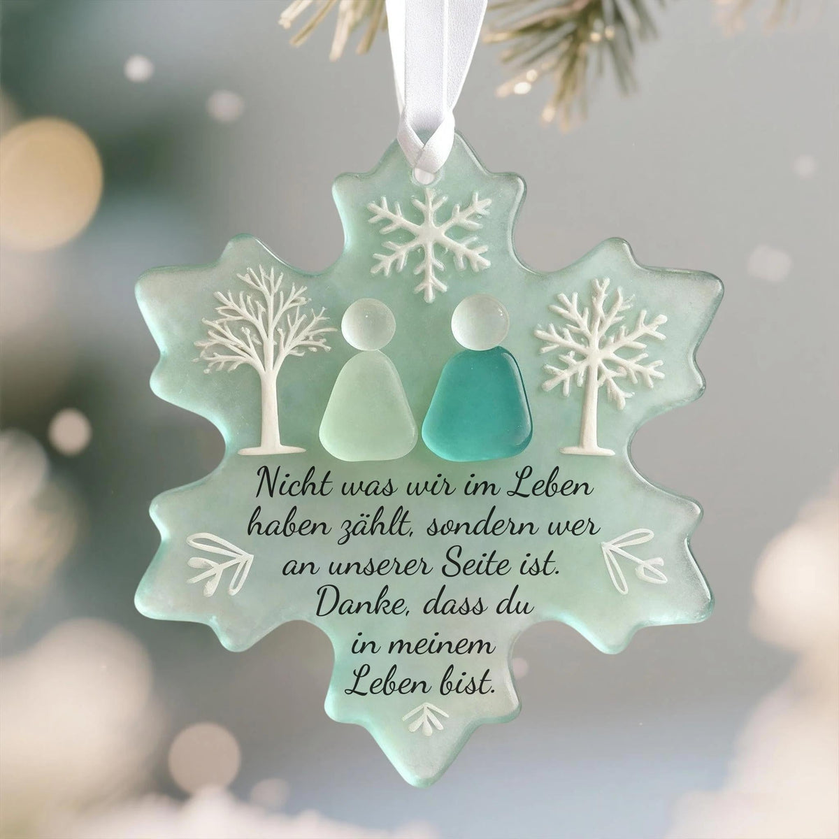 🌊Sneeuwvlokvormige zeeglas vriendschapsdecoratie ❄✨ Gevormd door de natuur & handgemaakt!