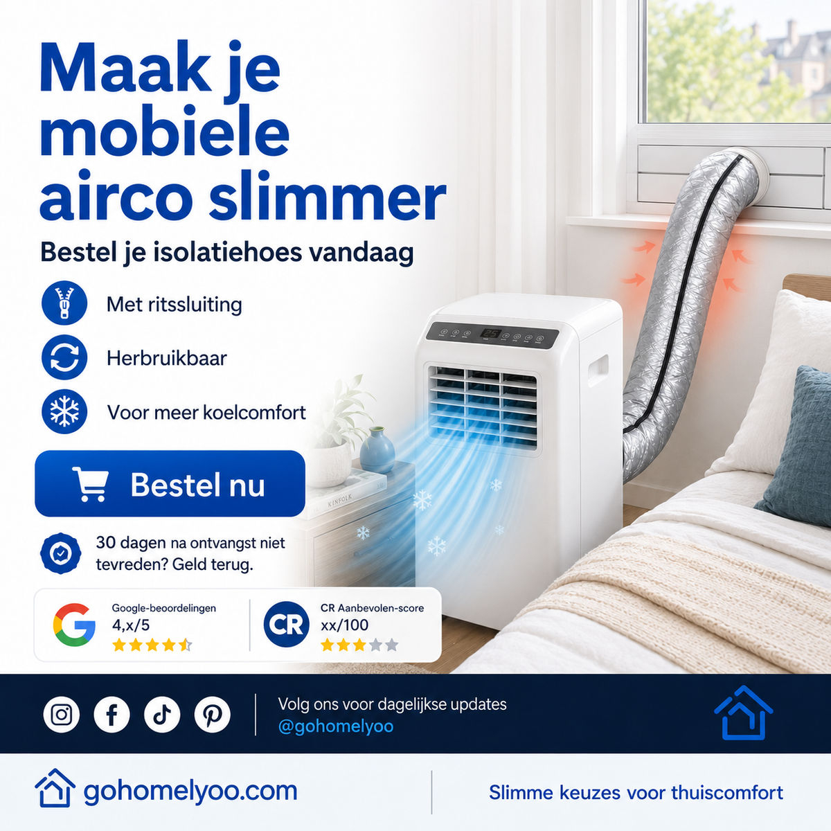 🔥Isolatiehoes voor aircoslangen: onmisbaar in huis tijdens de zomer
