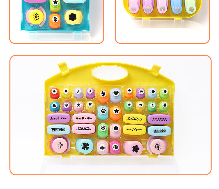 Kids DIY Flower Press Set - Large Embossing Machine & Stamps