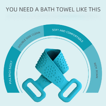 🛁🧽 50% KORTING! Stop met het acrobatisch draaien om je rug te wassen! Deze lange siliconen badborstel met handvat bereikt élke plek, reinigt diep, en is hygiënischer dan elke spons.