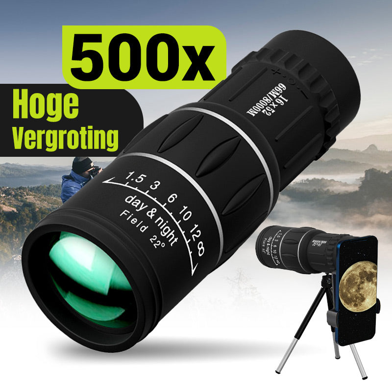 16X52 Professional High-power High-definition Low-light Night Vision Monocular Telescope