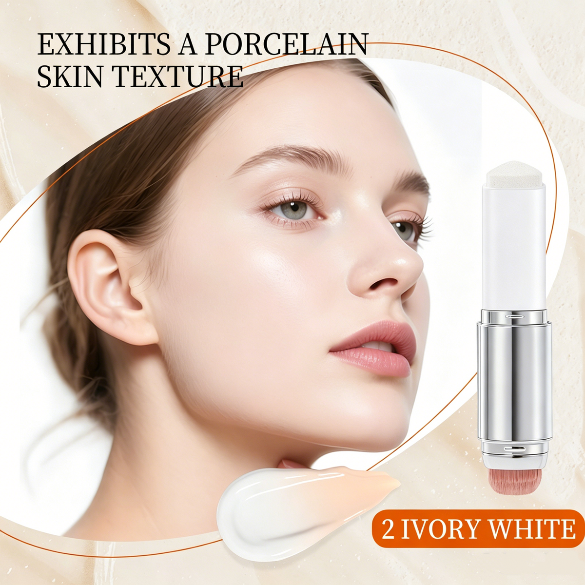 🎉1 + 1 GRATIS🎉[OFFICIËEL PRODUCT] BLANC Cover Cream Stick V/ Afneembare Kwast - Koreaanse Kleurveranderende Foundationstick met Collageencapsules (0,45 oz)