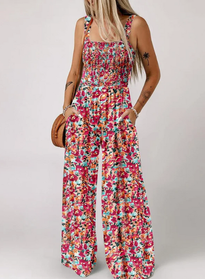 🌼Dames casual print overall met spaghettibandjes