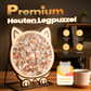 ⏳Tijdelijke aanbieding! 🧩Houten puzzel van 135 stukjes in gedempte tinten, met een kattenmotief.