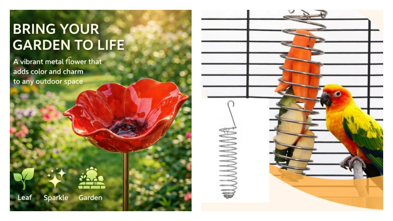 Handmade Metal Flower on a Stick