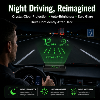🚗🛰️ Head-Up Display (HUD) Auto-GPS Digitale snelheidsmeter – houd je ogen op de weg, voorkom boetes. 50% KORTING!