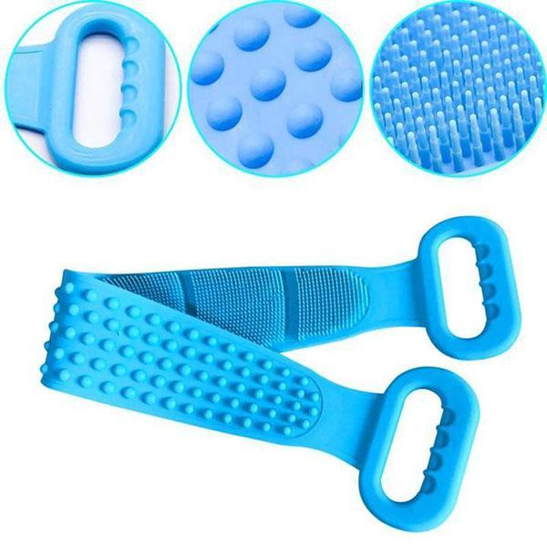 🛁🧽 50% KORTING! Stop met het acrobatisch draaien om je rug te wassen! Deze lange siliconen badborstel met handvat bereikt élke plek, reinigt diep, en is hygiënischer dan elke spons.