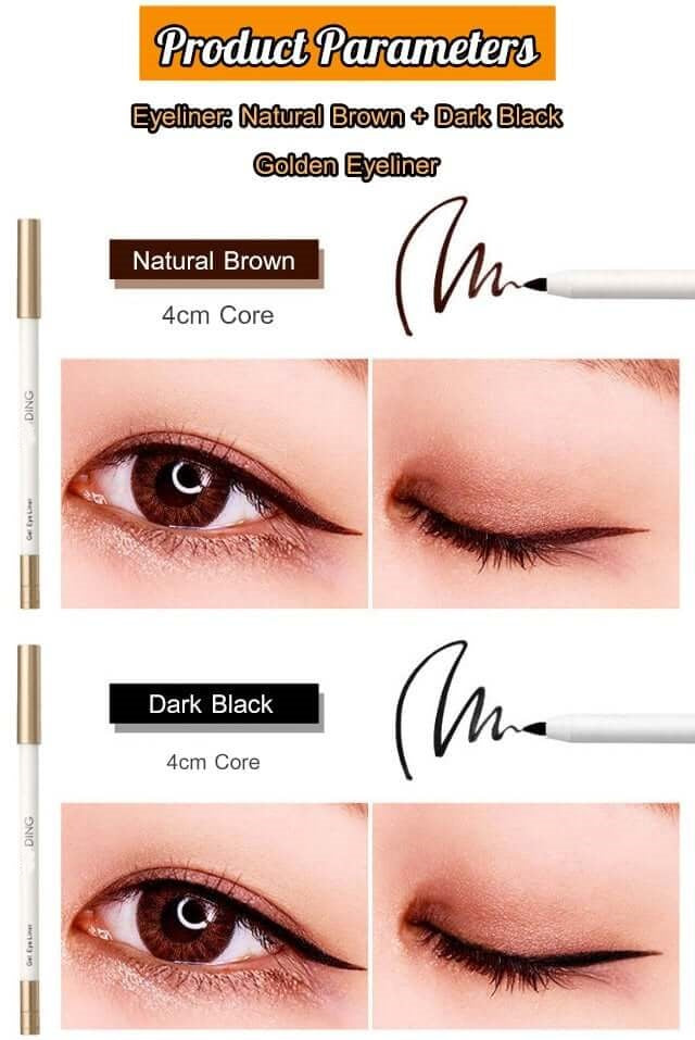 Sneldrogende, langdurige, waterdichte en zweetbestendige eyeliner-Koop 1 gratis 1 (2 stuks)