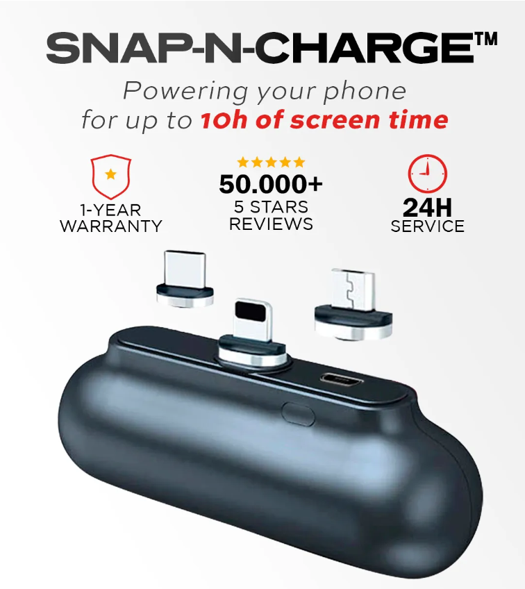 3-in-1 Mini Draagbare Magnetische Powerbank met Stekker