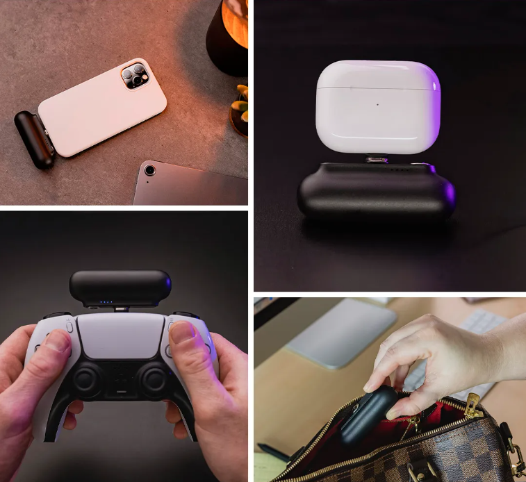 3-in-1 Mini Draagbare Magnetische Powerbank met Stekker