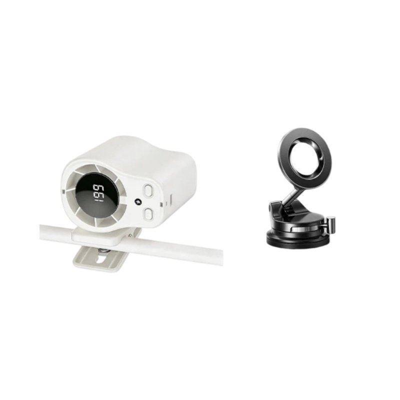 🚗💨50% KORTING – Draagbare LED Auto Ventilator | Stil, Krachtig & Directe Verkoeling voor Onderweg ✨
