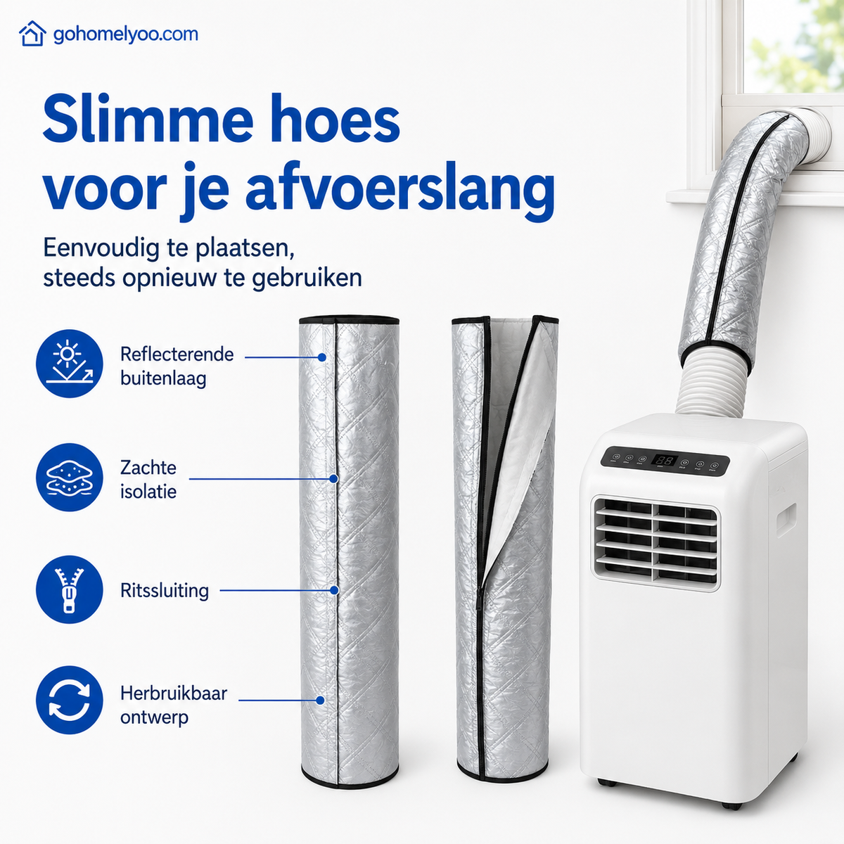 🔥Isolatiehoes voor aircoslangen: onmisbaar in huis tijdens de zomer