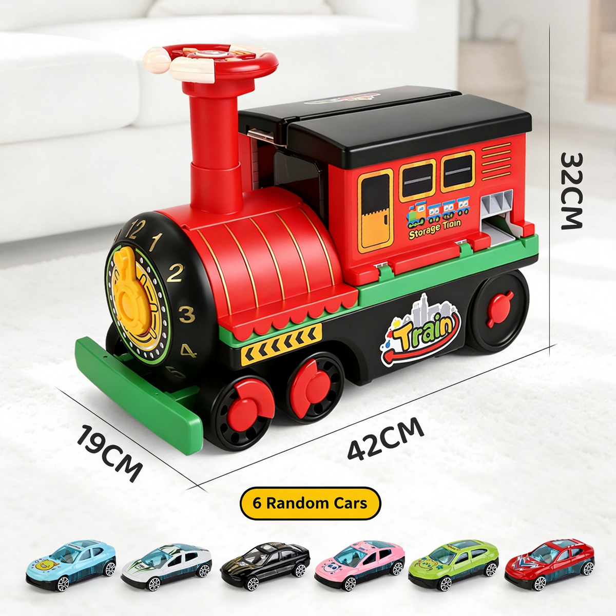 🚂 Speelgoedtrein voor kinderen – Grote, ombouwbare locomotief om op te rijden, duwen, trekken en op te zitten. Veilig speelgoed voor jonge kinderen dat motoriek en creativiteit stimuleert.