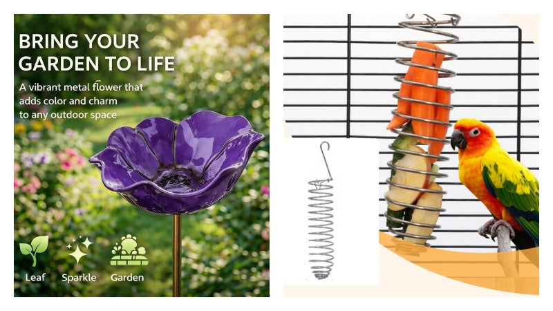 Handmade Metal Flower on a Stick