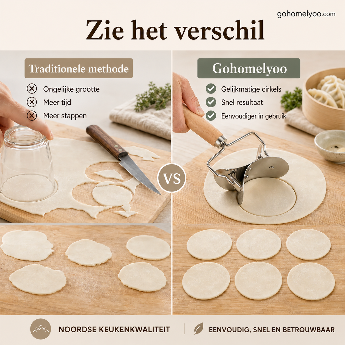 🥟🔥 50% KORTING! RVS Deeguitsteker – Maak Perfect Ronde Dumplingvellen Zonder Gedoe