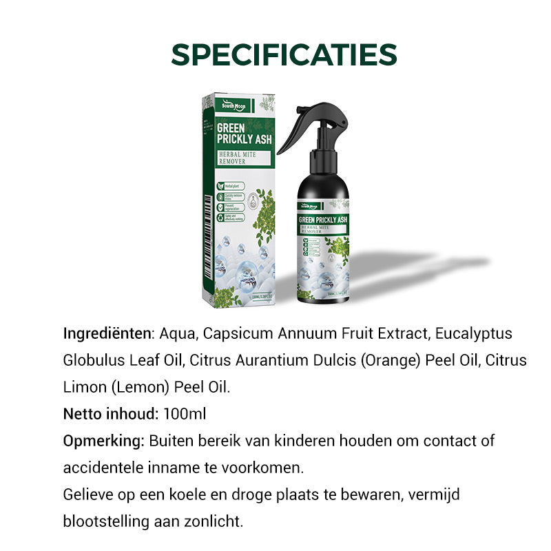 🦠💥 Krachtige Mijtenverwijderaar Spray – 100% Veilig & Effectief tegen Huisstofmijten! 🌿