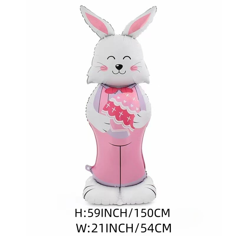 🎁PAASAANBIEDING: 50% KORTING!🐰🎉 Reusachtige 3D-ballon in de vorm van een konijn die vanzelf blijft staan. Feestelijke vreugde