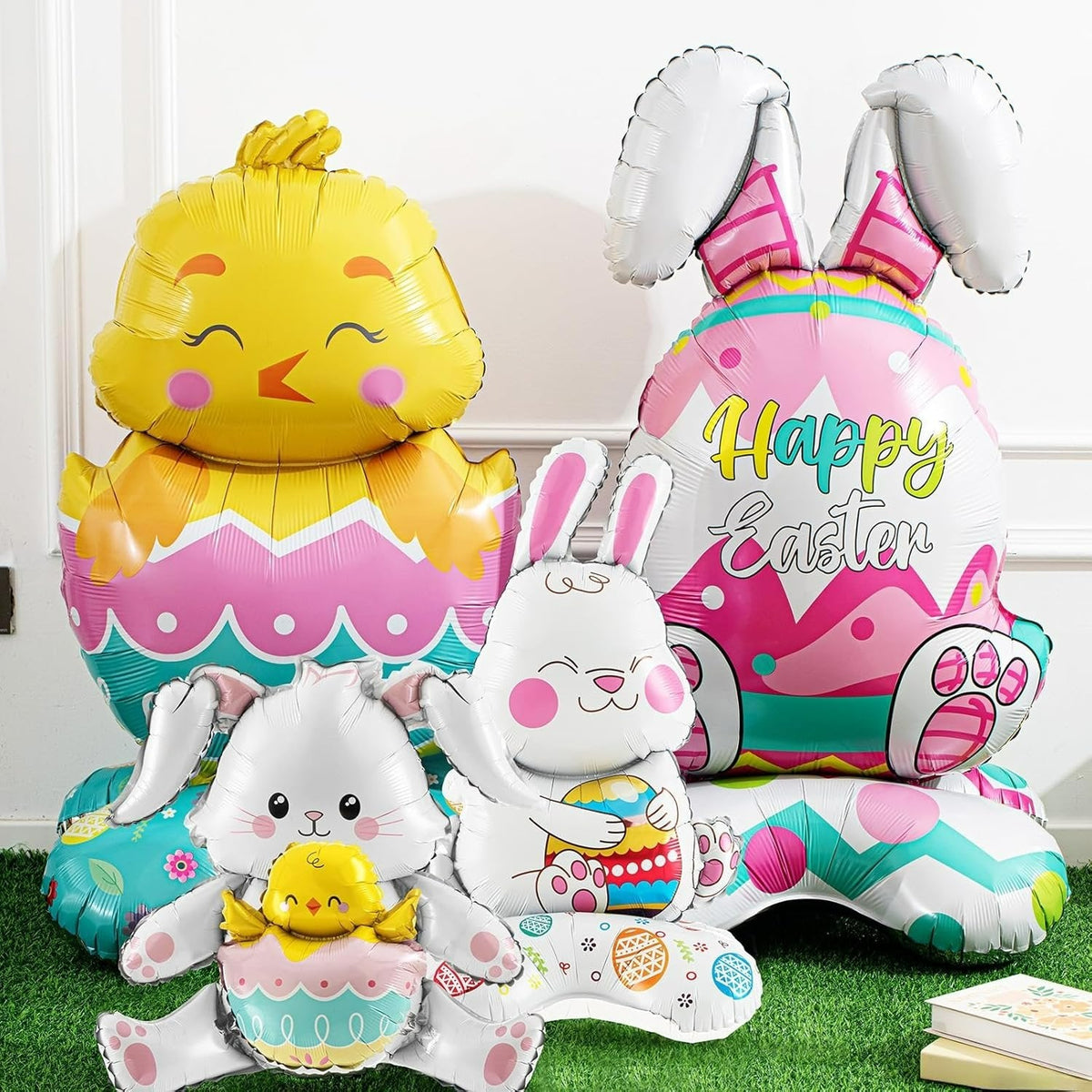 🎁PAASAANBIEDING: 50% KORTING!🐰🎉 Reusachtige 3D-ballon in de vorm van een konijn die vanzelf blijft staan. Feestelijke vreugde