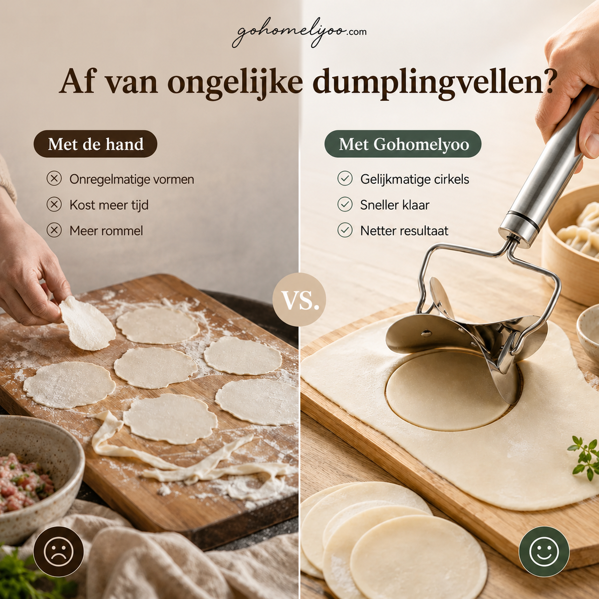 🥟🔥 50% KORTING! RVS Deeguitsteker – Maak Perfect Ronde Dumplingvellen Zonder Gedoe