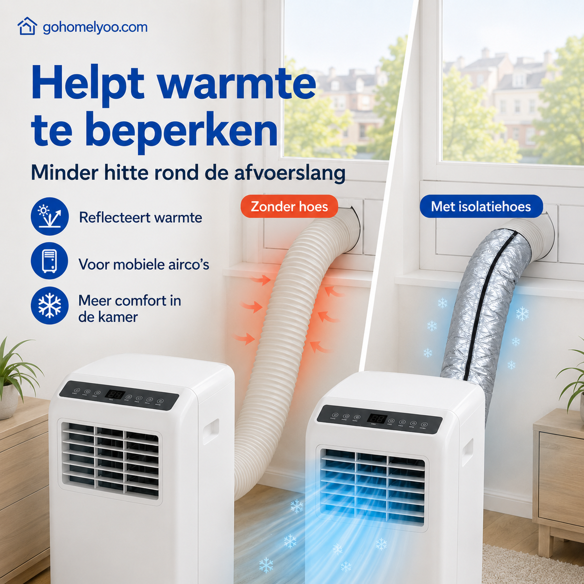 🔥Isolatiehoes voor aircoslangen: onmisbaar in huis tijdens de zomer