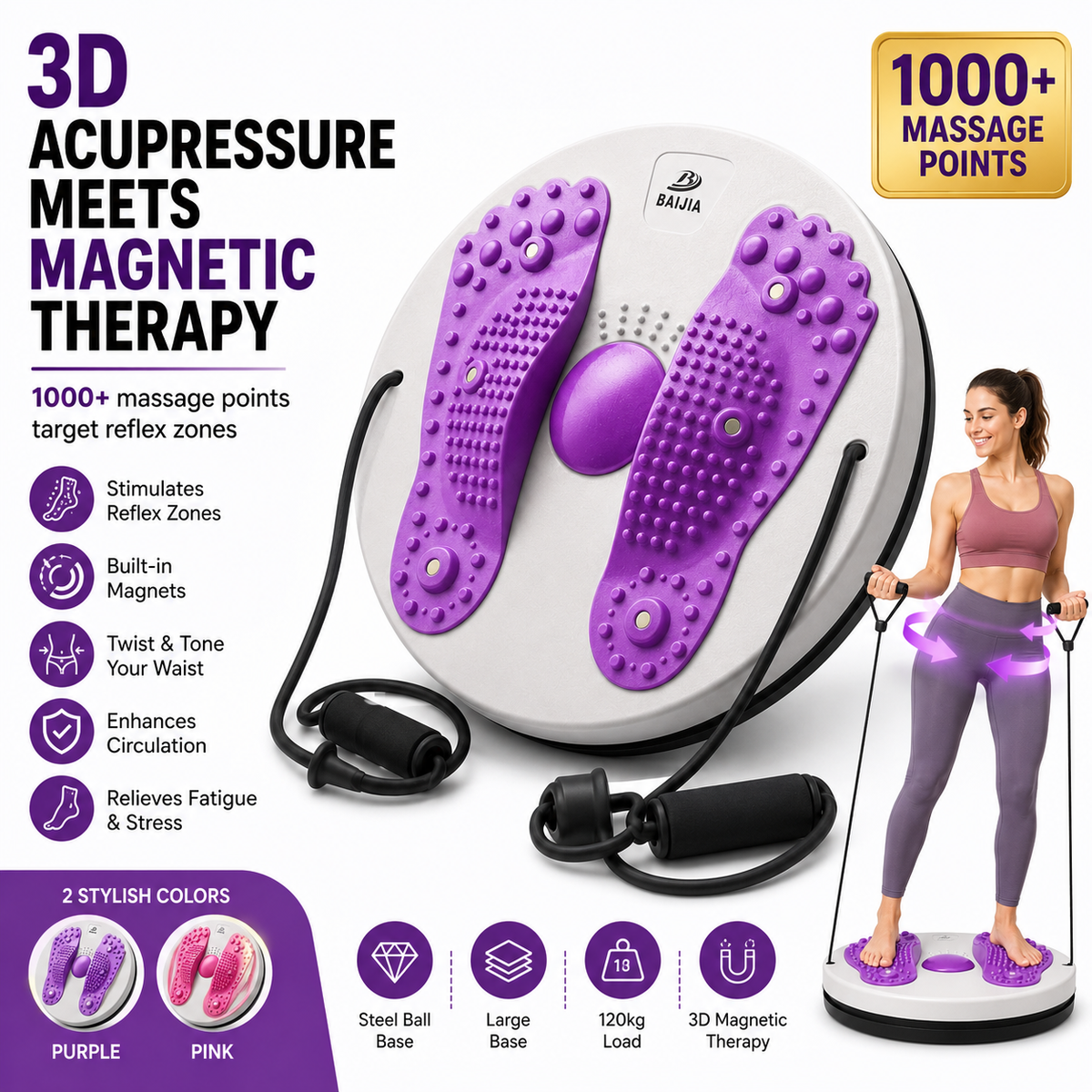 ✨ Massage- en balansbord voor de taille – Vet verbranden, een slankere taille en een betere bloedsomloop, gewoon thuis