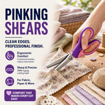 ✂️🔥 50% KORTING! Knip élke stof zonder rafelen – zigzag in één beweging. Dé schaar die naaisters, knutselaars én hobbykoks in heel Europa gebruiken!