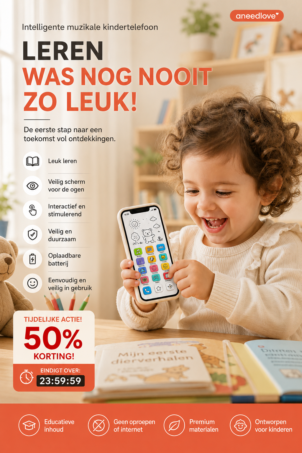 📱 50% KORTING – Educatieve Smartphone voor Kinderen | Leerzaam, oogvriendelijk & ideaal voor vroeg leren ✨👶
