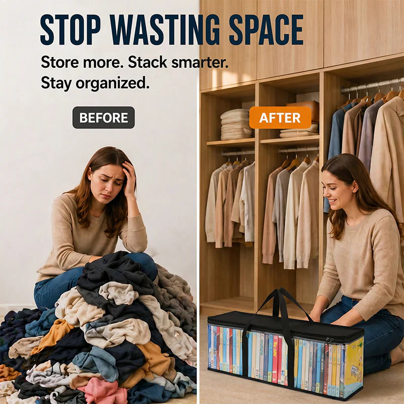 🔥 Tijdelijke aanbieding – 49% korting 📦 Grote, extra sterke, transparante opbergtas van dik plastic voor kleding, verhuizingen en opslag