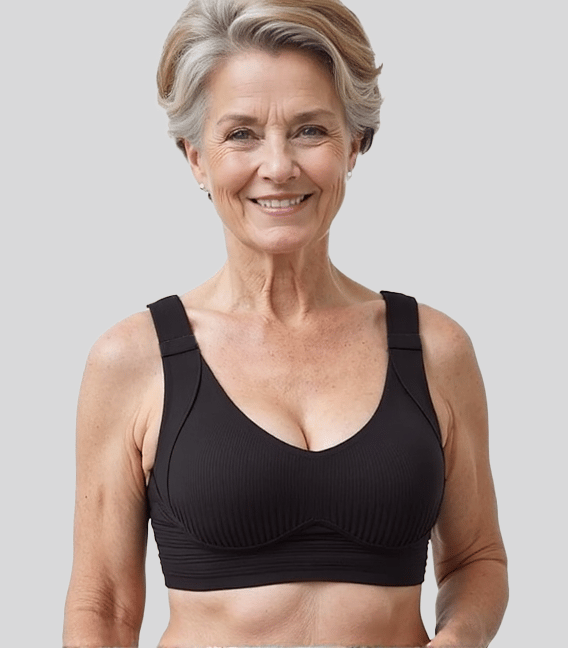 【1+1 gratis】💖Fijn naadloos gestreepte bh – met W-vormige ondersteuning, comfort en stijl in één.