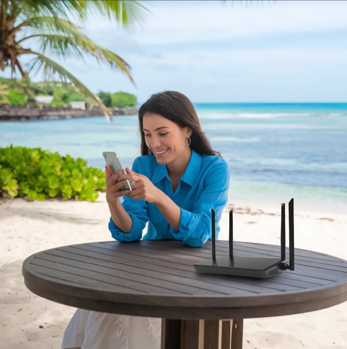 Draadloze SIM-router met antenne