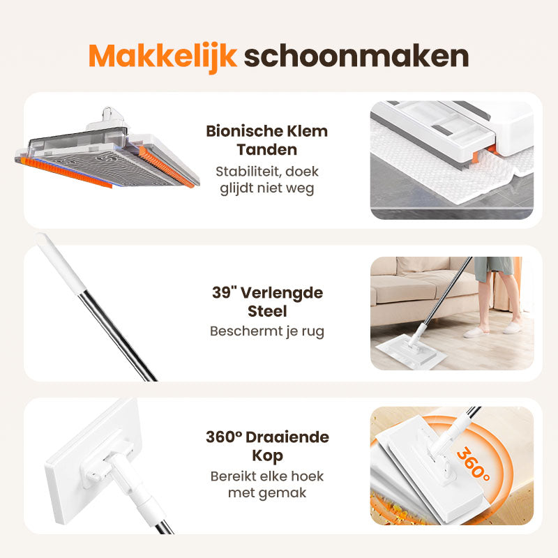 🔥 verkoop 50% korting 🔥 Wegwerpstofmaap met 4 herbruikbare doeken