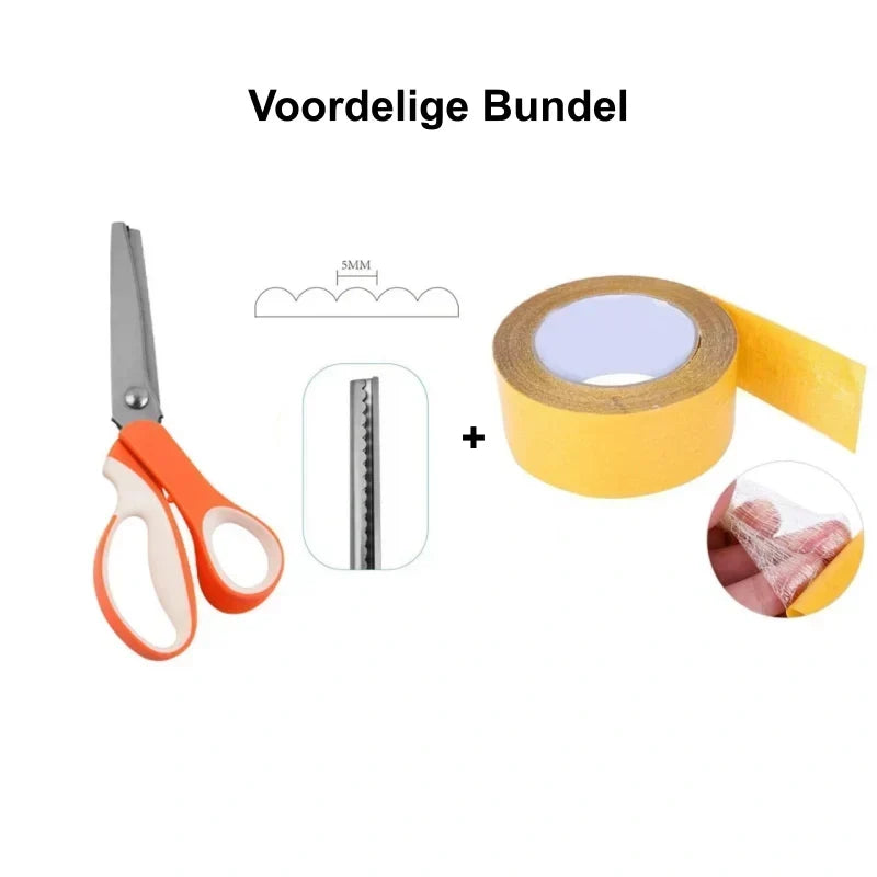 ✂️🔥 50% KORTING! Knip élke stof zonder rafelen – zigzag in één beweging. Dé schaar die naaisters, knutselaars én hobbykoks in heel Europa gebruiken!