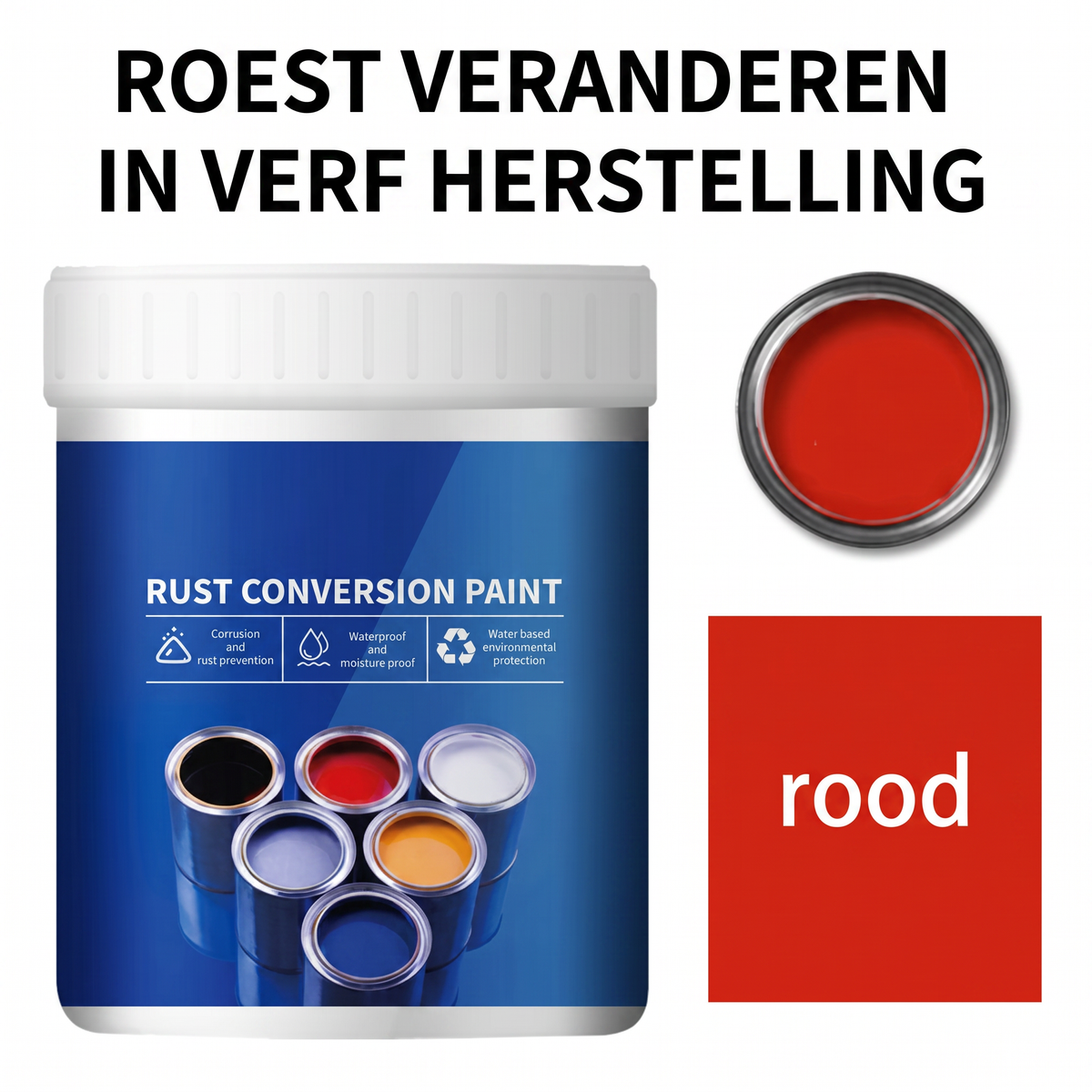 🔥Nu: 2 betalen, 1 gratis!🔥Weerbestendige roestomvormerverf voor metaal