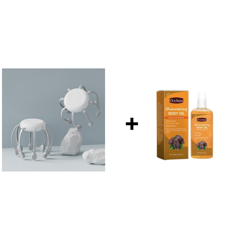 🐙💆‍♂️ 50% KORTING! Alsof je acht onzichtbare vingers tegelijk op je hoofd hebt die elke spanning wegkneden! 4 standen, draadloos, en je stress verdwijnt in 1 minuut.