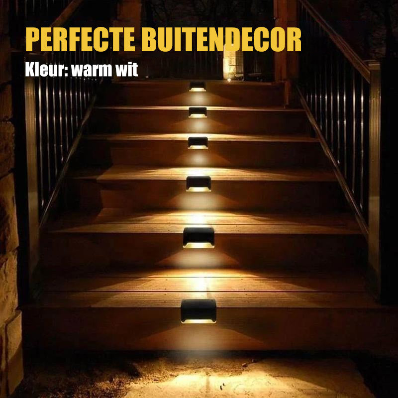 ✨ Koop 2 Sets, Krijg 1 Set Gratis – Solar Tuin- en Terrasverlichting, 12 Lampjes, Warm Wit LED, IP44