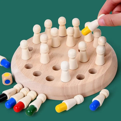 Houten geheugen - en kleurenspellen voor kinderen en ouderen