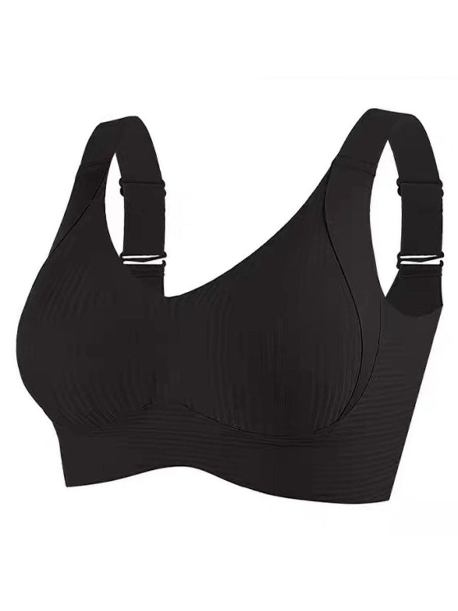 【1+1 gratis】💖Fijn naadloos gestreepte bh – met W-vormige ondersteuning, comfort en stijl in één.