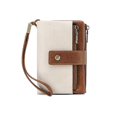 👜🔐Retro RFID-blockerende Tri-fold Portemonnee voor Dames – stijlvol, ruim & veilig