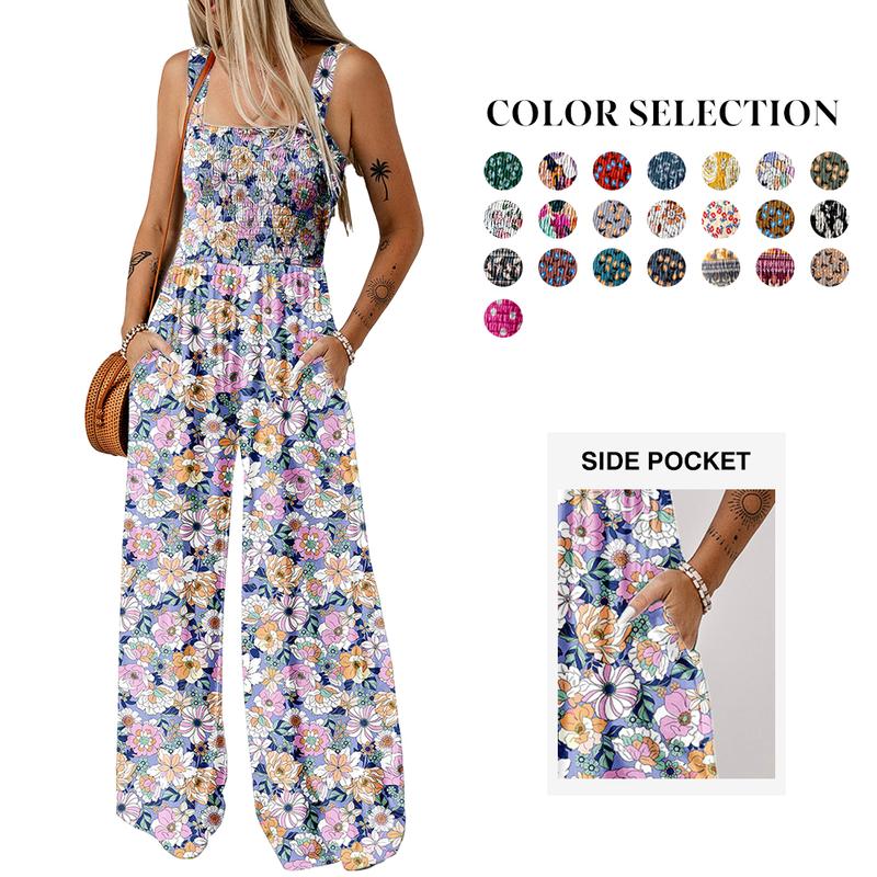 🌼Dames casual print overall met spaghettibandjes