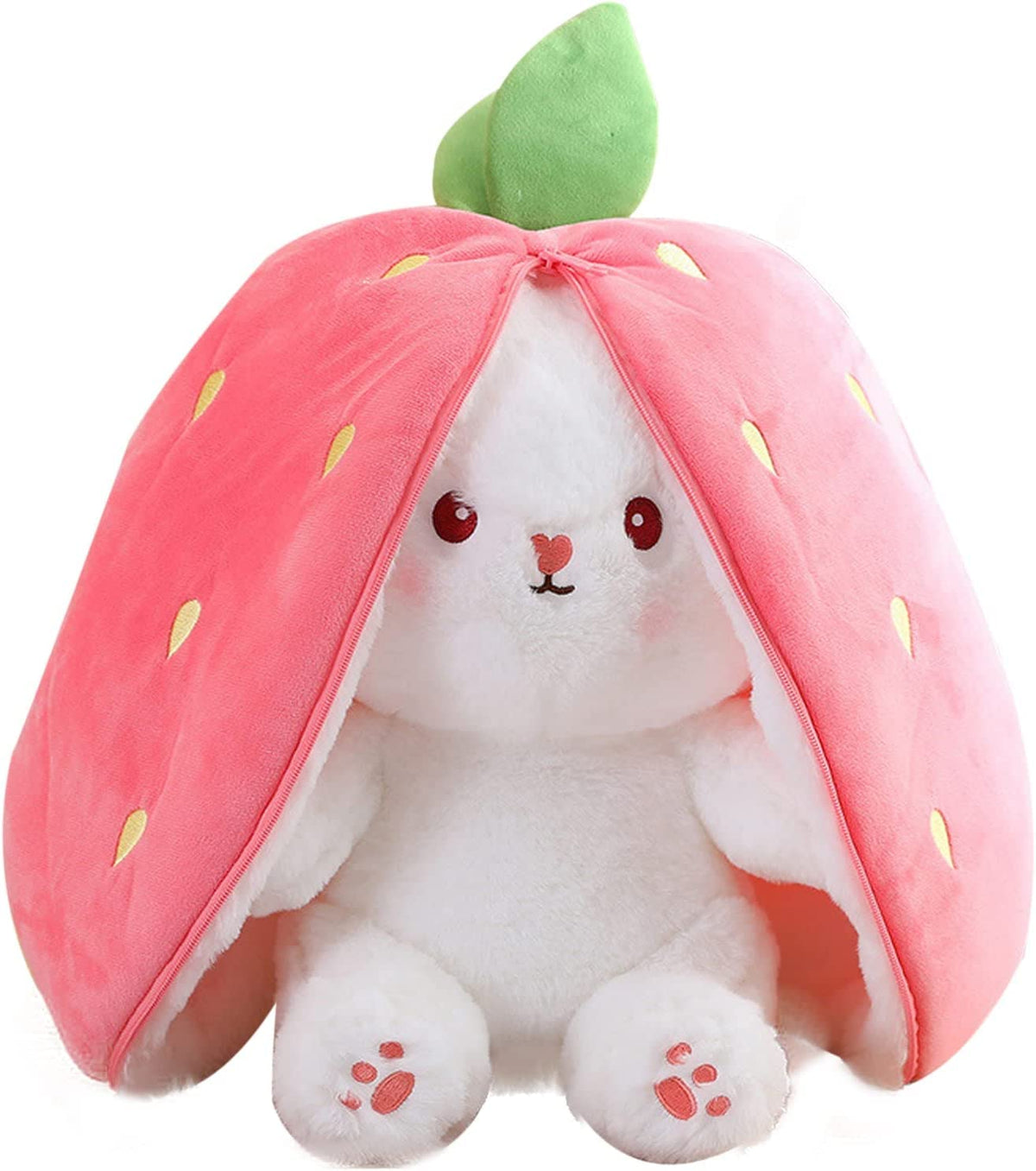 🍓 Hot Sale 50% UIT🍓Paasdag Aardbeienkonijn getransformeerd in Klein Konijn🎀 Fruitpop Pluche Speelgoed🐰