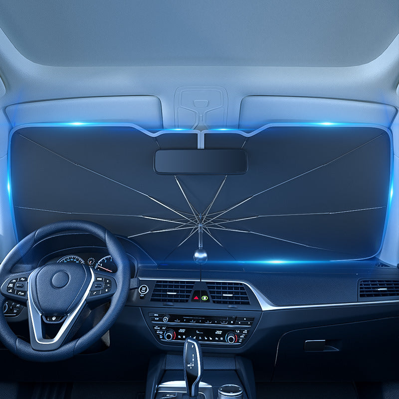 Autovoorruitzonnescherm - Opvouwbare autovoorruitzonwering met UV-bescherming (thermische bescherming)