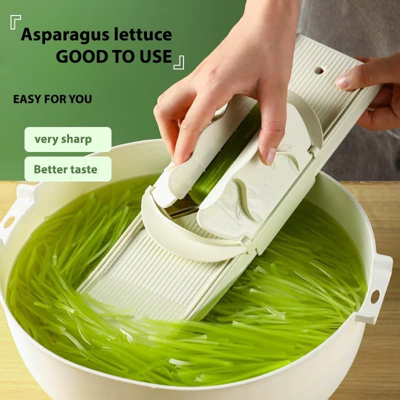🎉4-in-1 Vegetable Slicer & Grater🥗  Dual-Guard Hand Protector with 4 Sharp Blade🔪
