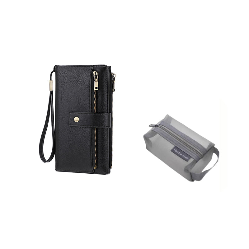 👜🔐Retro RFID-blockerende Tri-fold Portemonnee voor Dames – stijlvol, ruim & veilig