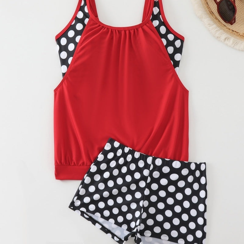 Dames Tweedelig Polkadot Zwempak