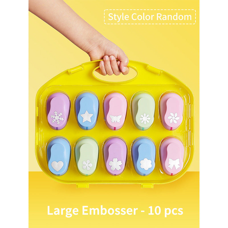 Kids DIY Flower Press Set - Large Embossing Machine & Stamps