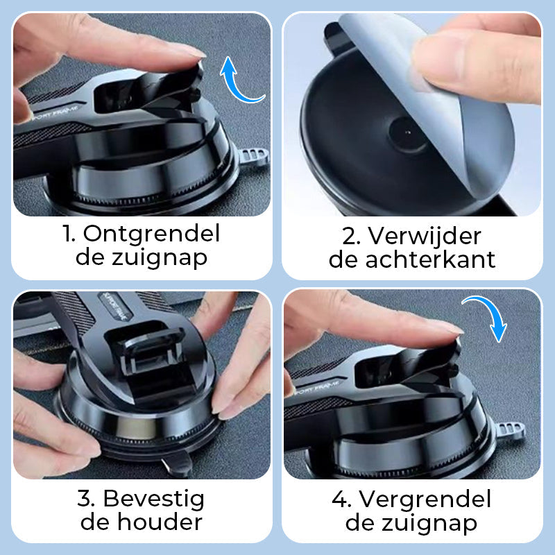 Multifunctionele zuignap telefoonhouder voor in de auto