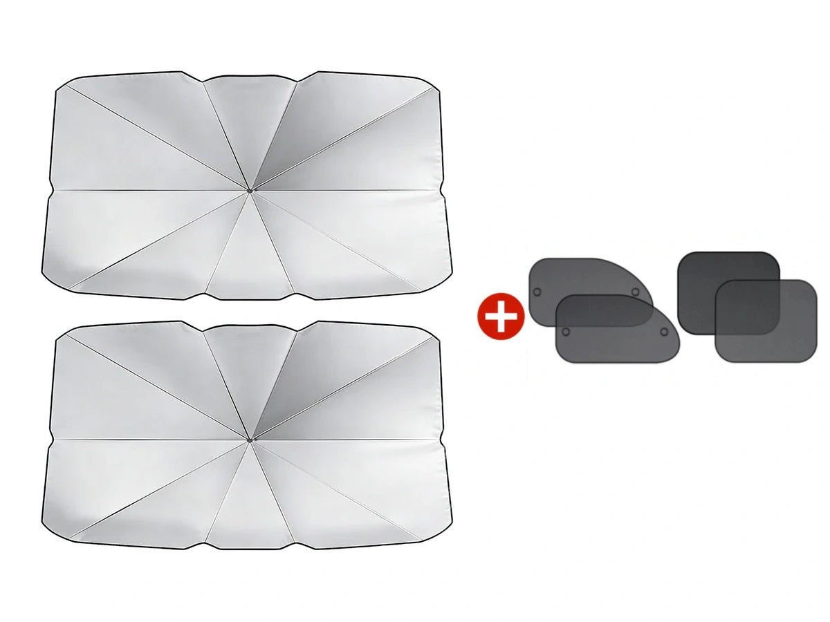🔥 50% Korting!☀️🛡️ Autovoorruit Zonnescherm Paraplu – Opvouwbare UV- en warmtereflecterende voorruitafdekking, draagbare koelbeschermer voor de zomer